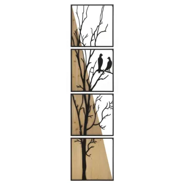 Płyta ścienna BIRD FERRO E WOOD Zestaw 4 szt. 50x2x200 (50x2x50) cm